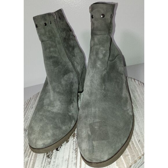 VANELI, Grey Block Heel Pull-On Ankle Boots, Woman Size 9.5 - Picture 2 of 7